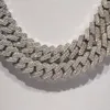 Горячая продажа продукт из ювелирных украшений 10 мм 12 мм хип -хоп Iced Out 2 Row Diamond Moissanite Cuban Link Chains