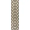 Carpets Transitional Fretwork Beige Indoor Hallway Long Runner Rug 2'6"x10'