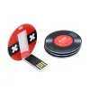 Drives 10pcs/Lot Mini Round Card USB Flash Drive 2GB 4GB 8GB 16 ГБ 32 ГБ USB -карта Флэш -накопитель Настройка печати разноцветный логотип для подарока