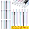 Pensje 120pcs Kawaii Cat Gel Pen 0,38 mm Kreatywne Cute Neutral Ink Pen Pen Full Igle Black Penschool biuro