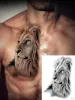 Tatuaże czarny las naklejka na tatuaż dla mężczyzn zwierząt wilk Tymczasowe tatuaże kobiety fałszywy tatuaż do rękawów rękawowych wodoodpornych