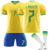 Soccer Men's Tracksuits 2223 Brésil Shirt No. 10 Neymar 20 Venezuel 9 Charlison 18 Festus Set Jersey