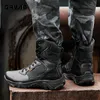 Hoogwaardige militaire lederen gevechtslaarzen voor mannen Combat Bot Infantry Tactical Boots Askeri Bot Army Bots Army Shoes Waterproof 240418