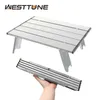 Kampmeubilair Westtune mini campingtafel Ultralight draagbare aluminium buitentafel roll vouwtafel voor rugzak picnic barbecue y240423