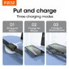 Chargers pzoz 2 in 1 magnetische draadloze oplader voor Apple Watch -serie Iwatch iPhone 14 13 12 Pro Max inductie snellaad dokstation