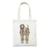 Shopping Bags It's Ok You Are Only Human Fashion Canvas Bag Art Travel Storage Body Hand Print Handbags Ladies Simple