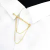 Klipp Tassel Multicolor Förhindra exponering Höggrad Cross Pendent Tie Clip Women Collar Bar Män krage Klipp Nackkläder Tillbehör