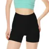 Lulumon Shorts New Spring/Summer Sports Yoga 3/4, damskie panele z tyłu, kieszenie podwójne, szorty z wysokim talią