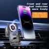 Laddare 15W Wireless Car Charger Stand Auto Car Phone Holder Mount för iPhone 14 13 12 11 X Samsung Infrared Fast Car Charging Station