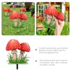 Garden Decorations Back Yard Decor Outdoor Mushroom Stake Sign Acrylic Backyard Lawn Mushroom-shape Front