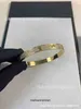 High End Jewelry Bangles for Carter Womens v Gold CNC rzemieślnicze Klasyczna Miłość Black Paznokcie niebo szeroka bransoletka różowa złota dla kobiet Oryginalna 1: 1 z prawdziwym logo