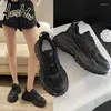 Casual Shoes Korean Style Mesh Breattable Thick Bottom Botte Wear Resistance Anti-Slip Platform Sneakers 2024 Fashion Sports Running Summer