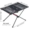 Tillbehör Naturehike Picnic Table Collapsible Roll Up Portable Outdoor Foldbart fiskebord Ultralight Aluminium Folding Camping Table