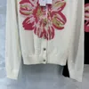 Milan Runway Sweaters 2024 New Spring O Neck Long Sleeve Tops Brand Same Style Coats Women's Designer Sweater 0423-15