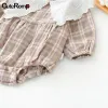 One-pièces Twins Spring Vêtements Baby Girl Vêtements Lace Collier Baby Boy Vêtements Cool Body BodySive For New-Born Children Vêtements