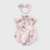 Pieces de estilo coreano Recém-nascidos Baby Rodper Set Sleeve Girl's Roush