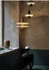Lustres en marbre pendentif lumières à manger table de luxe décoration intérieure LED lampe suspendue chambre à coucher de chevet de cuisine