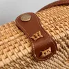 Vintage handgewebte Crossbody -Bag Frauen Mulit Style Round Eimer Strohbag Sommer Rattan Bag Tragbarer Speicher für Einkaufsreisen