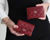 Caviar Leather Cardholder CC Mens Mens Wallet Designer Holder Mini Zippy Wallets Preste Pink Key Pouch Coin Coin Womens Poke Card Fashion Bag