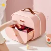 Bins Hair Accessories Storage Box Girl Baby Rubber Band Headdress Desktop Finishing Storage with Handle Children's Cute Jewelry Case