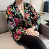 Herrjackor Designer Coats 2024 Spring och Autumn New Men's Flower Suit Men's Fashion and Leisure Northeast Big Flower Suit Top Coat Men's Outerwear