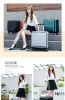 Luggage A181 Luggage compartment female front opening small password portable small trolley travel leather case