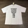 Vetements camiseta homens mulheres manga curta rua tendência casual 1: 1 tops de alta qualidade camisetas