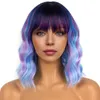 Synthetische pruik Baby blauwe dames pruik volledige kant voorkant menselijk haar pruik bodygolf transparante high-definition kan kant voor pruiken front pruik kleur rollenspel composiet pre lucky