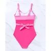 Mulheres femininas de roupas de banho dianteiras sobre roupas de banho Hollow Bathing Suits Monokinis Thong Bikini