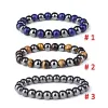 Strands Magnetic Hematite Therapy Beads Bracelet Men Women Healing Energy Natural Stone Adjustable 8mm Jewelry Gifts