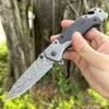 Damascus Pattern Folding Knife, Portable EDC Outdoor Pocket Knife, Multi-purpose Camping Knife, Suitable for Hiking BBQ Knife