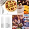 Dinnerware Sets 12 Pcs Fondue Pot Chocolate Fork Kitchen Tool Cheese Useful Forks Stainless Steel Dipping DIY Decorating Fountain Child