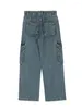 Jeans féminins Deeptown Vintage Baggy Femmes coréen Denim Fashion Denim Loose Pantalon de cargaison High Waited Boyfriend For Unisex