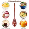 コーヒースクープ木製スプーン8杯の木製スープスプーン混ぜる調理料理の長いハンドル日本のスタイルのキッチンの豊か