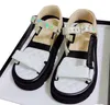 Womens Sandals Buckle Metal Slides Platform Calfskin Fashion Slippers Beach Designer Retro Shoes Calssic Mules Flip Flops Luxury L2095771