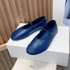 Дизайнер обуви Row Luxury Ballet Flat Flat Shoes для женщин с круглым ног