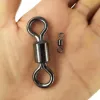 Accessories 100pcs/200pcs Rolling Swivels for Fishing #14#10/0 Stainless Steel Heavyduty Sea Fishing Connector Carp Fishing Gear pesca