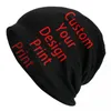 Berets Custom Your Design Beanie Cap Unisex Winter Bonnet Femme Breid Hats Street Outdoor Aangepast Logo Gedrukte Skullies Beanies