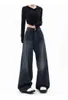 Women's Jeans Wide Leg Jeans Women Pants Vintage Blue Jeans Woman High Waist Strtwear Denim Female Harajuku Clothing Clothes Y240422