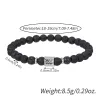 Strands Fashionable 12 Zodiac Signs Bracelets For Women Vintage 6mm Lava Stone Bead Male Elastic Handmade Handwear Jewelry Accessories