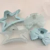 Clip di squalo Girls Blue Colore Starfish Gioometrica a stella Clip per capelli coreano Tesinaggio per capelli Accessori per capelli femmine Accessori per capelli Claw