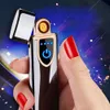 Kreativ ultratunn USB-uppladdningsbar beröring lättare vindtät mini elektronisk cigarettändare för män/ kvinnor gåva