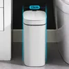 14L SMART TRASH CAN USB laddning av automatiska avfallsbackar Badrum Toalett Vattentät n Seam Touch DustBin Kitchen WastBasket 240408