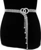 Waist Chain Belts Crystal Waist Belt for Women Rhinestone Chain Belt O-Ring Waistband Belt for Dress