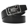 Waist Chain Belts Men Plus Large Size 130 140 150 160 170cm Scorpion 3D Buckle Belts Leather Automatic Buckle Punk Belt Designer Belt Animal 2023 Y240422