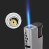 New Windproof Lighter Blue Flame Jet Lighter High Power Cigar Lighter Kitchen BBQ Men Smoking Accessories Birthday Gift