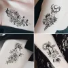 Dövmeler 30pcs/set geçici dövme çıkartması kadınlar su geçirmez siyah gül sahte dövme gövdesi eller kol bacak çiçekleri tatouage temporaire femme