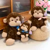 Övergångsgränsen Little Monkey Doll Cute Building Block Monkey Plush Toy Slitte Gorilla Doll Grab Machine Partiage