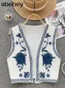 Damesvesten vintage bloemen borduurwerk vestiging vrouwen 2024 zomerse nationale stijl dames top patchwork casual vest voor vrouw