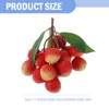 Party Decoration Lychee Skewers Simulated String Model Decor Artificial Fruit Pvc Plastic Fake Fruits